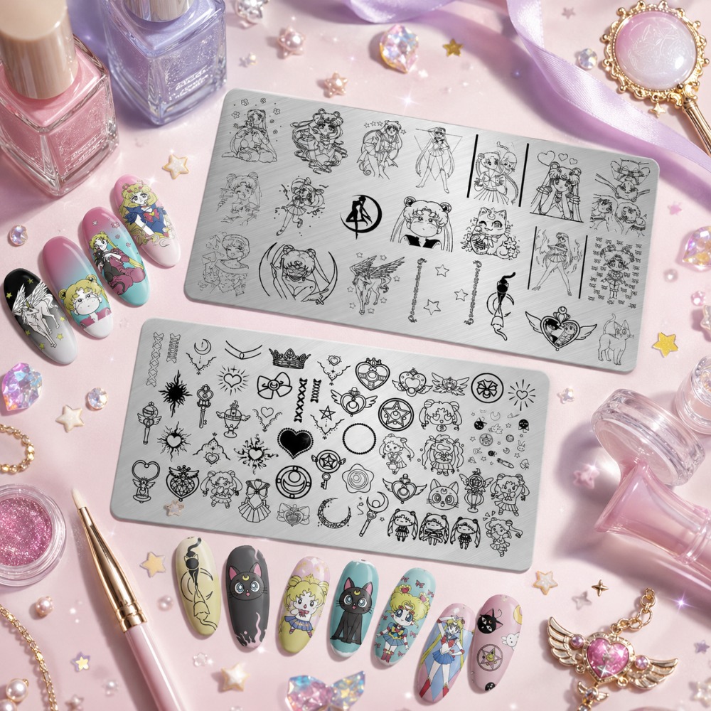 Nail Stamping Plate - Sailor Moon Anime Nail Stamping Plate,