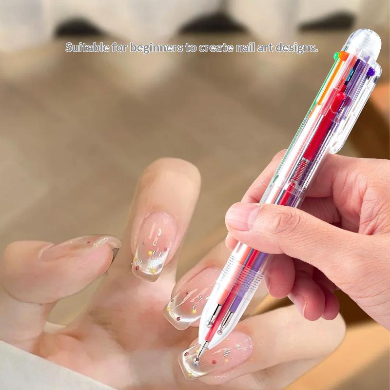 Nail Art Dotting Tool - 6 In 1 Crystal Pencil Picking