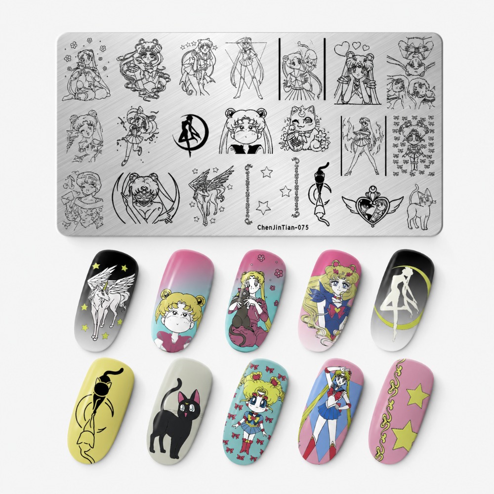 Sailor Moon Anime Nail Stampin - Nail Stamping Plate review and price
