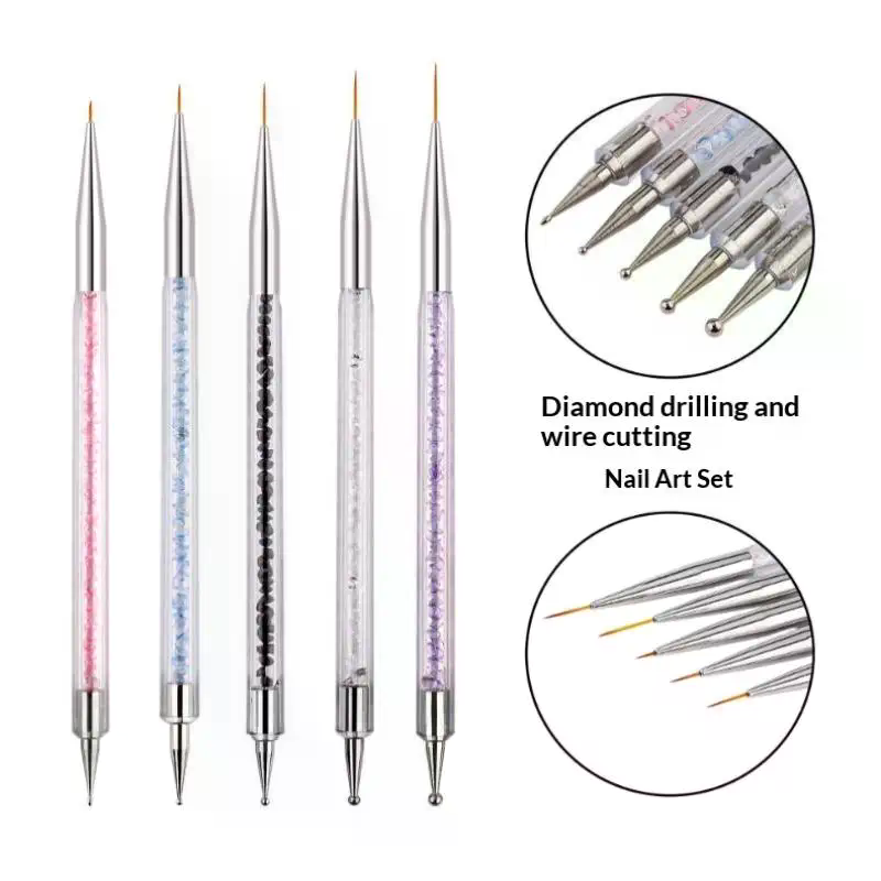 5Pcs Rhinestone Picker Stripe  - Nail Art Dotting Tool review and price
