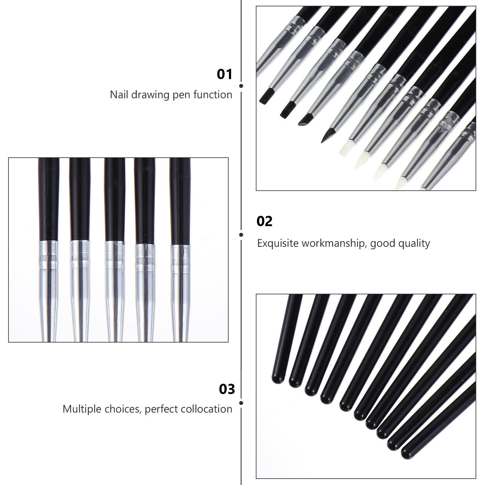 10Pcs Nail Art Silicone Pens S - Nail Art Dotting Tool review and price