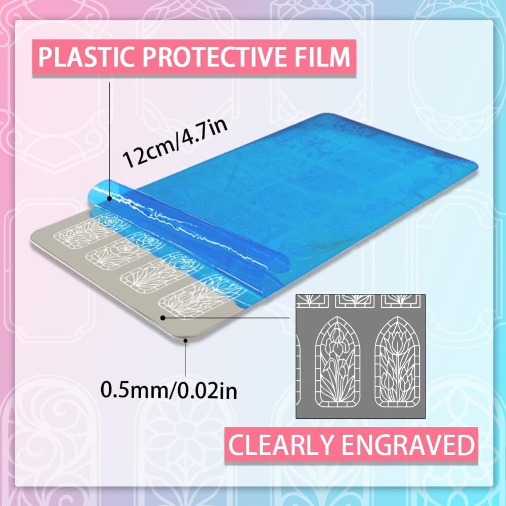 3pcs Flower Window Nail Stampi - Nail Stamping Plate review and price
