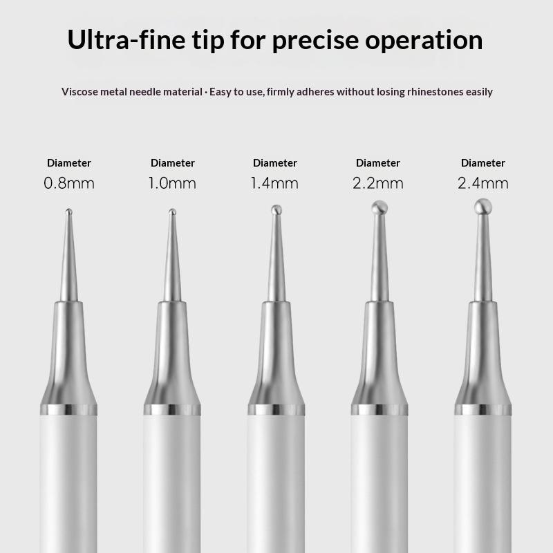 5Pcs Dual-ended Rhinestone Gem - Nail Art Dotting Tool review and price