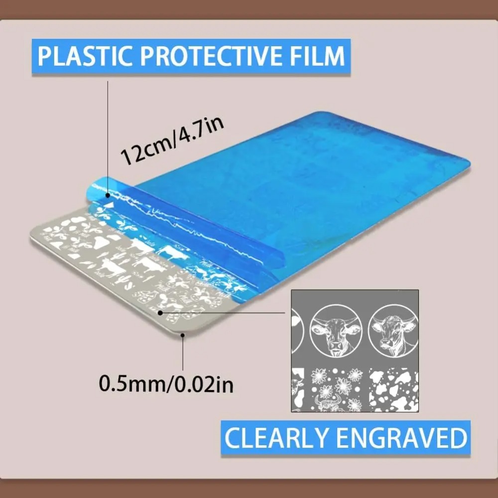 3pcs Cow-Theme Nail Stamping P - Nail Stamping Plate review and price