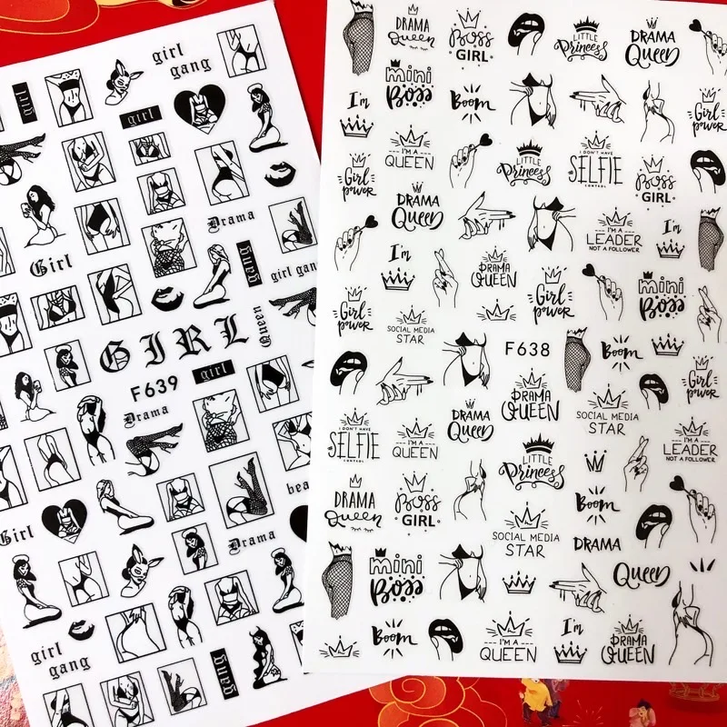 1 sheet Newest 3D Nail Sticker - Nail Art Queen review and price