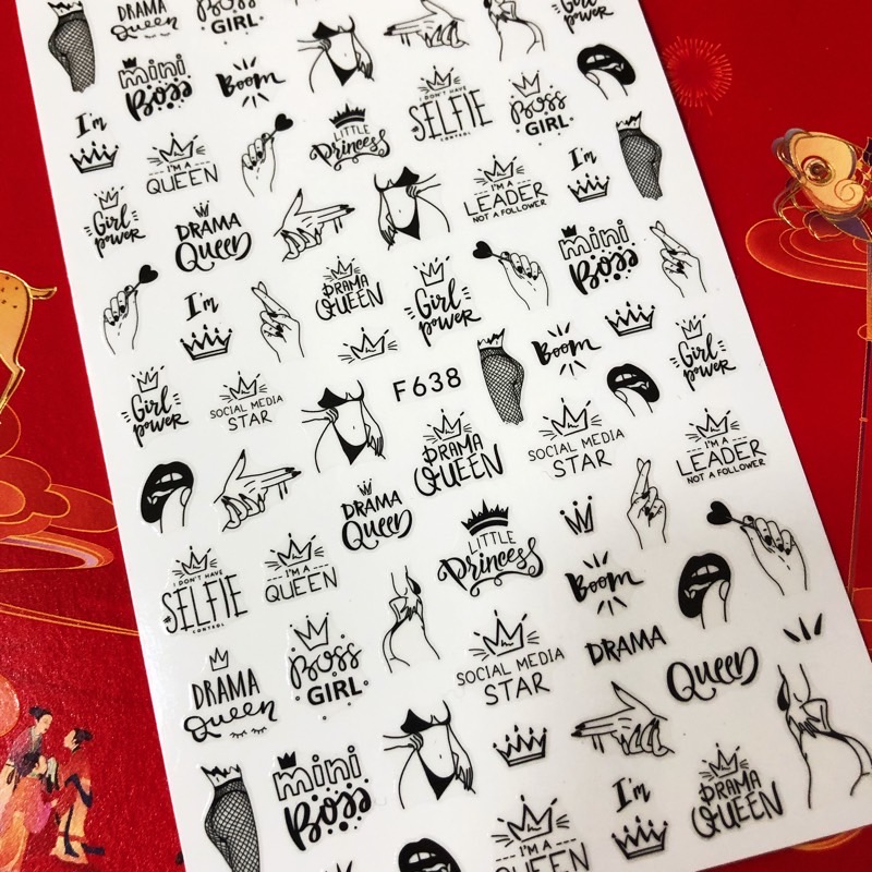 1 sheet Newest 3D Nail Sticker - Nail Art Queen review and price