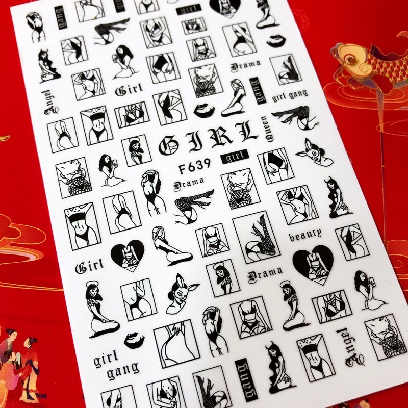 1 sheet Newest 3D Nail Sticker - Nail Art Queen review and price