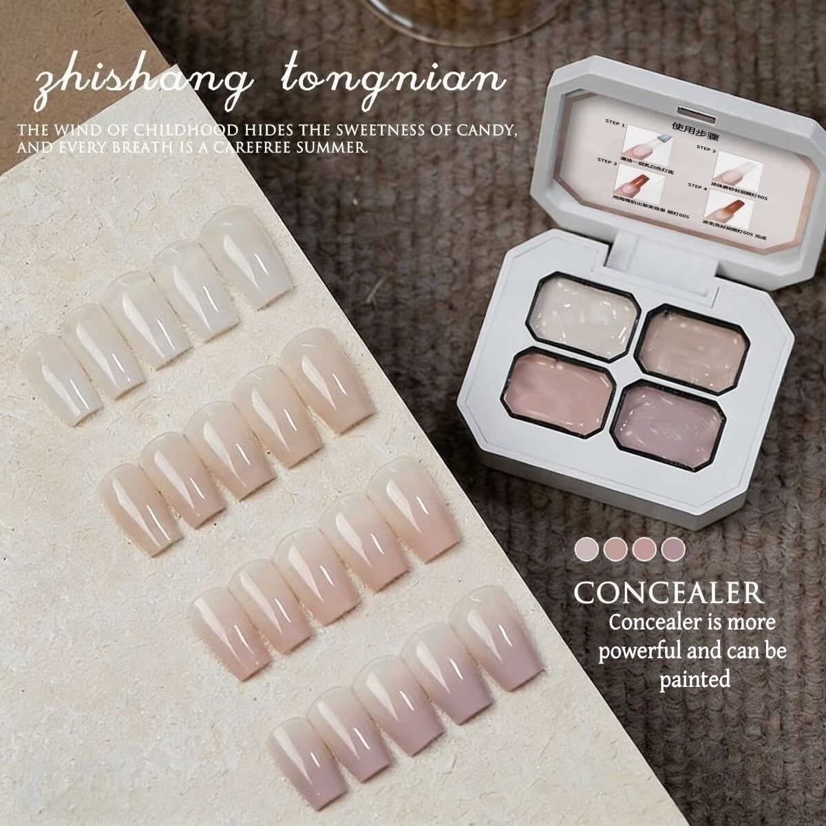 4 Colors Concealer Popular Nud - Nail Art Painting review and price