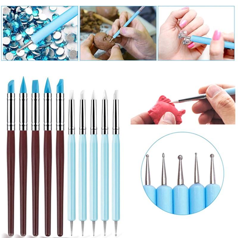 1/10/15Pcs Dual Ended Silicone - Nail Art Dotting Tool review and price