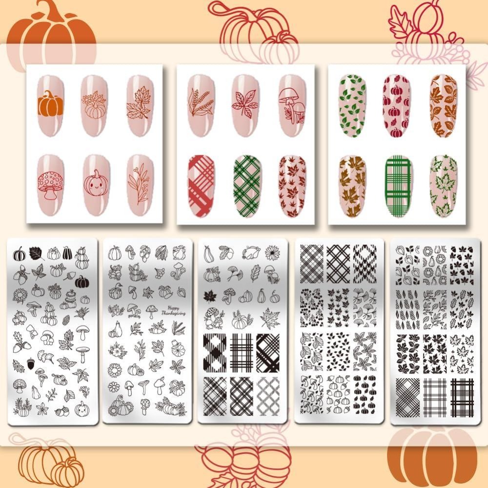 Fall Thanksgiving Nail Stamp P - Nail Stamping Plate review and price