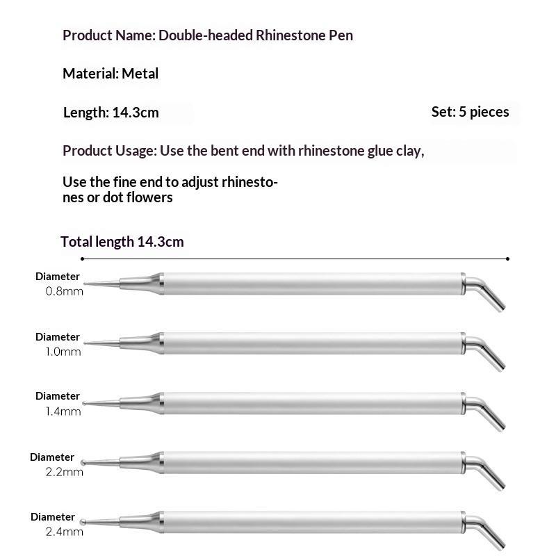 5Pcs Acrylic Handle Crystal St - Nail Art Dotting Tool review and price