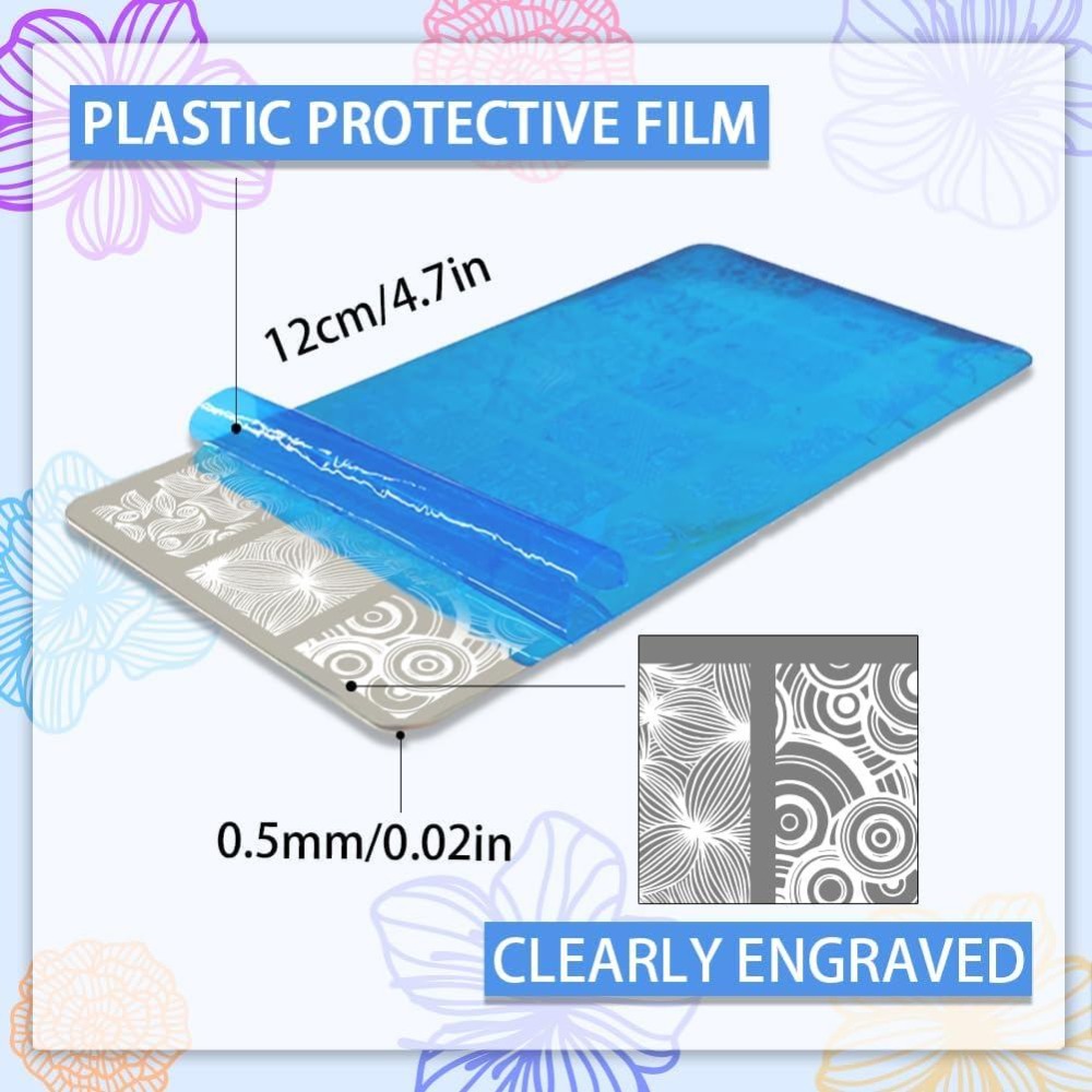 5pcs Line Texture Nail Art Tem - Nail Stamping Plate review and price