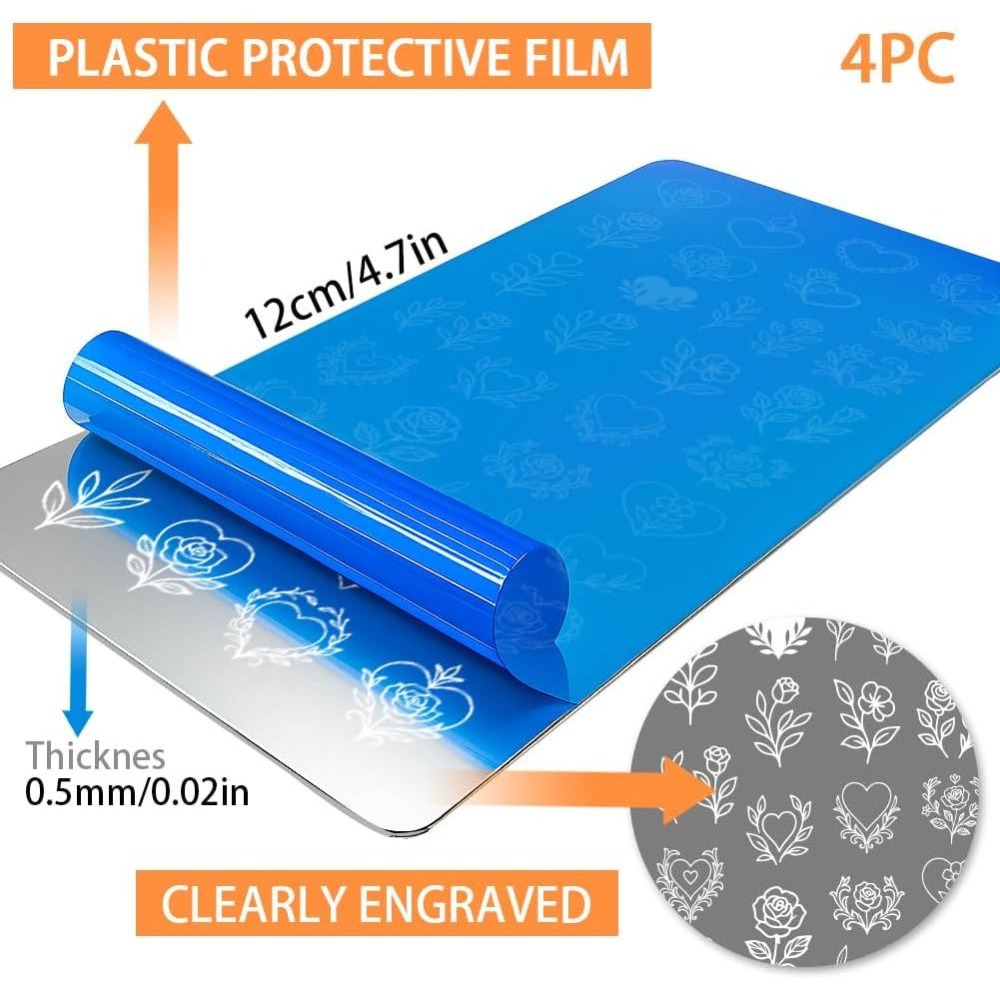 4pcs Heart Nail Stamping Plate - Nail Stamping Plate review and price