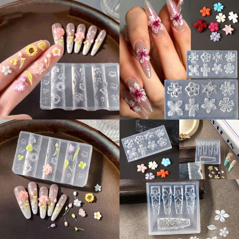 New Flower Nail Art Mold 3D Si - Nail Stamping Plate review and price