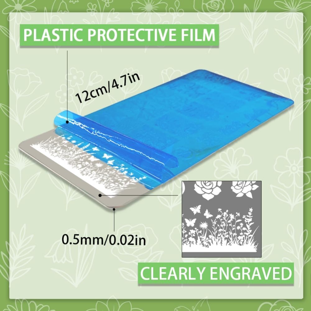 3pcs Flower Leaf Nail Stamping - Nail Stamping Plate review and price