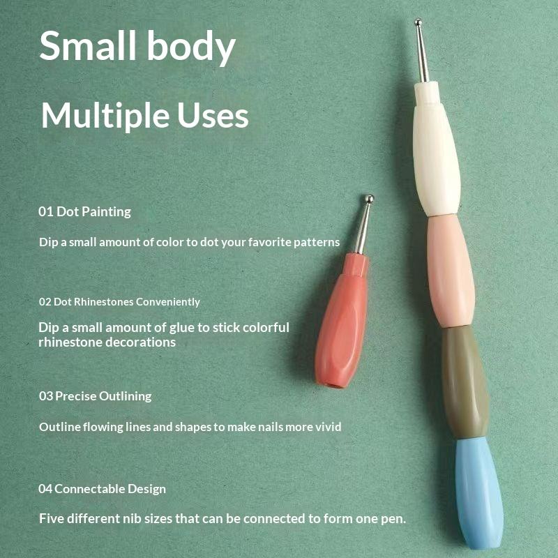 Nail Art Dotting Pen Set 5Pcs  - Nail Art Dotting Tool review and price