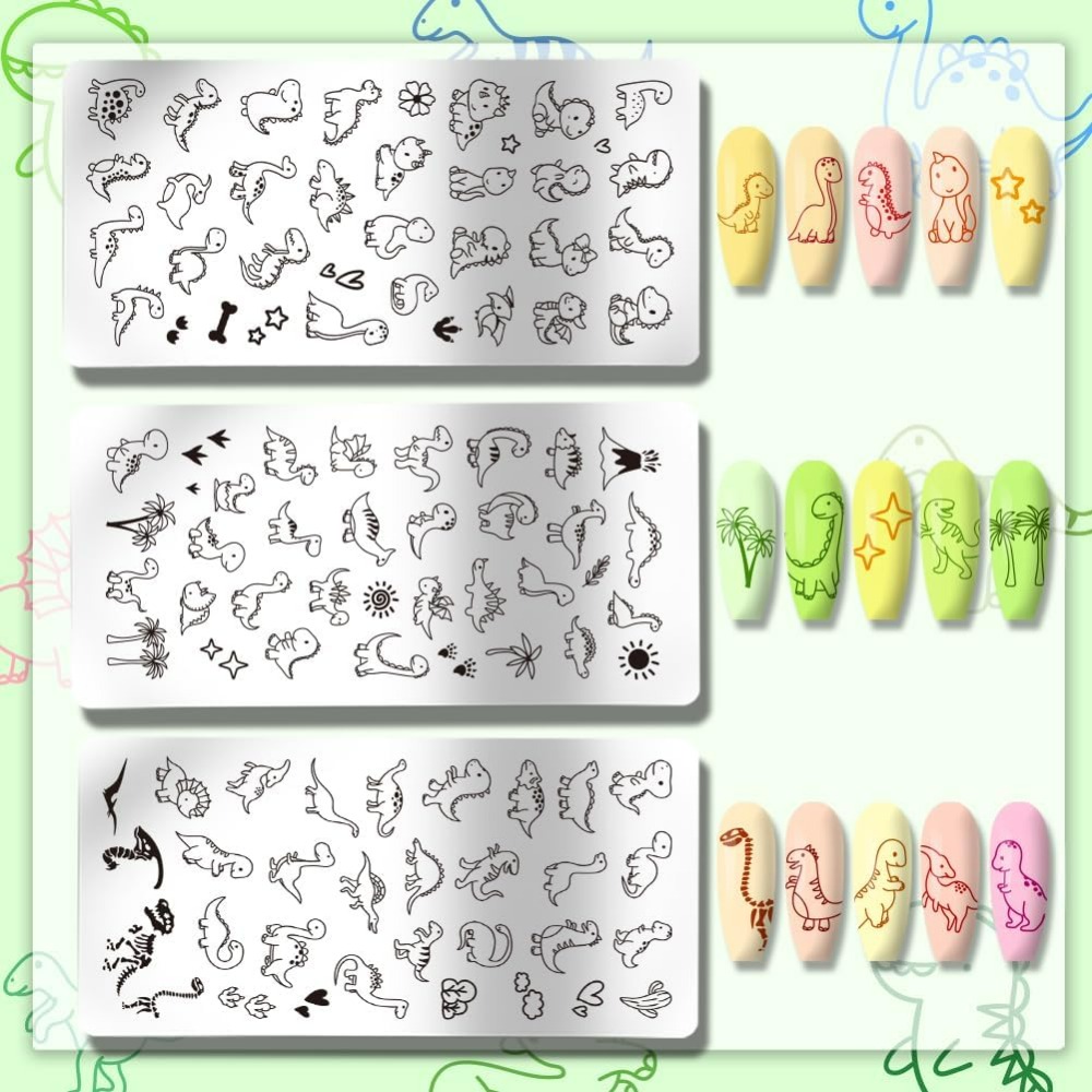 3pcs Dinosaur Nail Stamping Pl - Nail Stamping Plate review and price