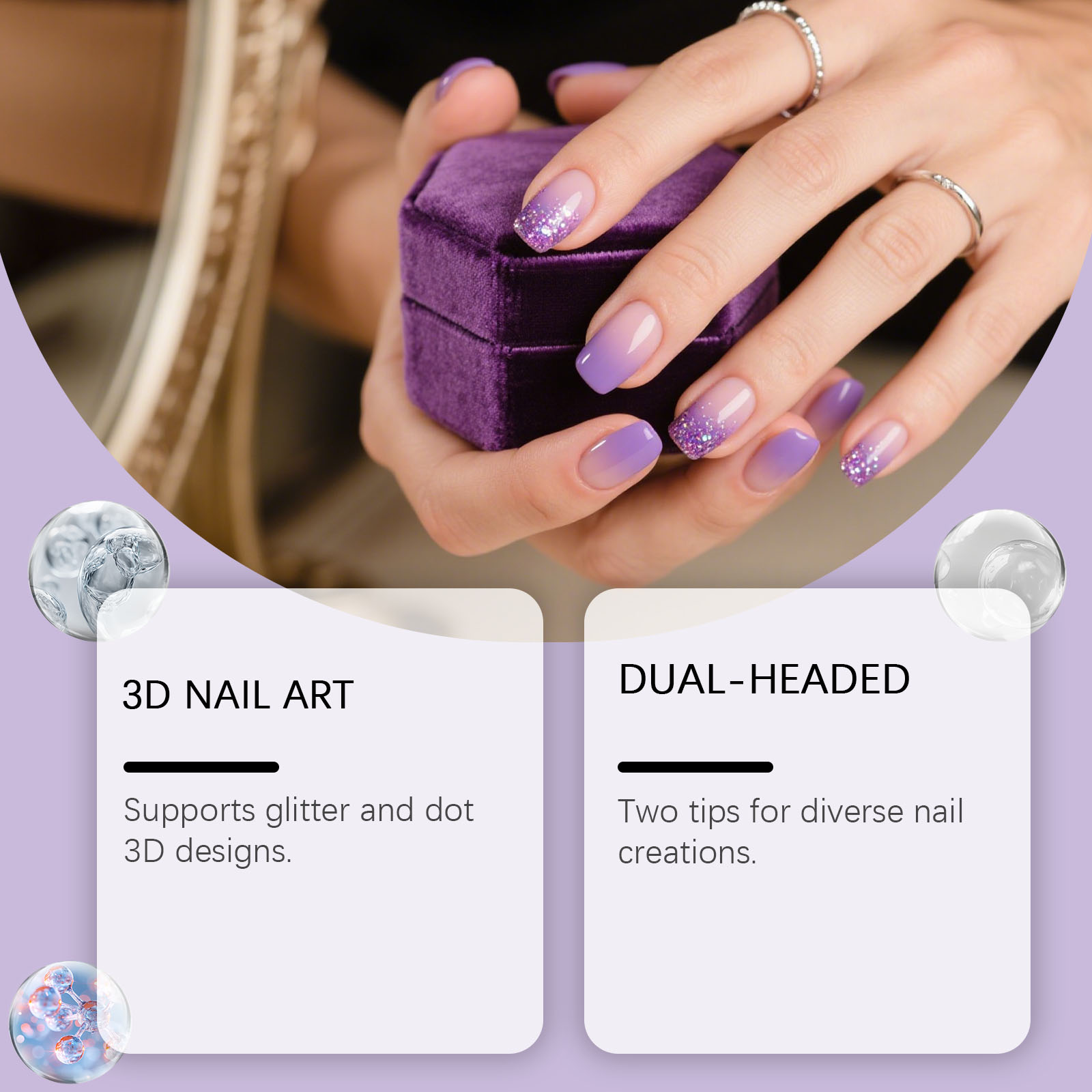 Nymixa 3 PCS Dual Head Silicon - Nail Art Dotting Tool review and price