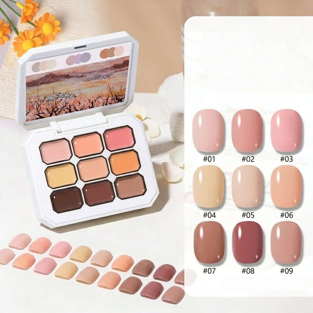 1pc 9-Grid Color Painting Gel  - Nail Art Painting review and price