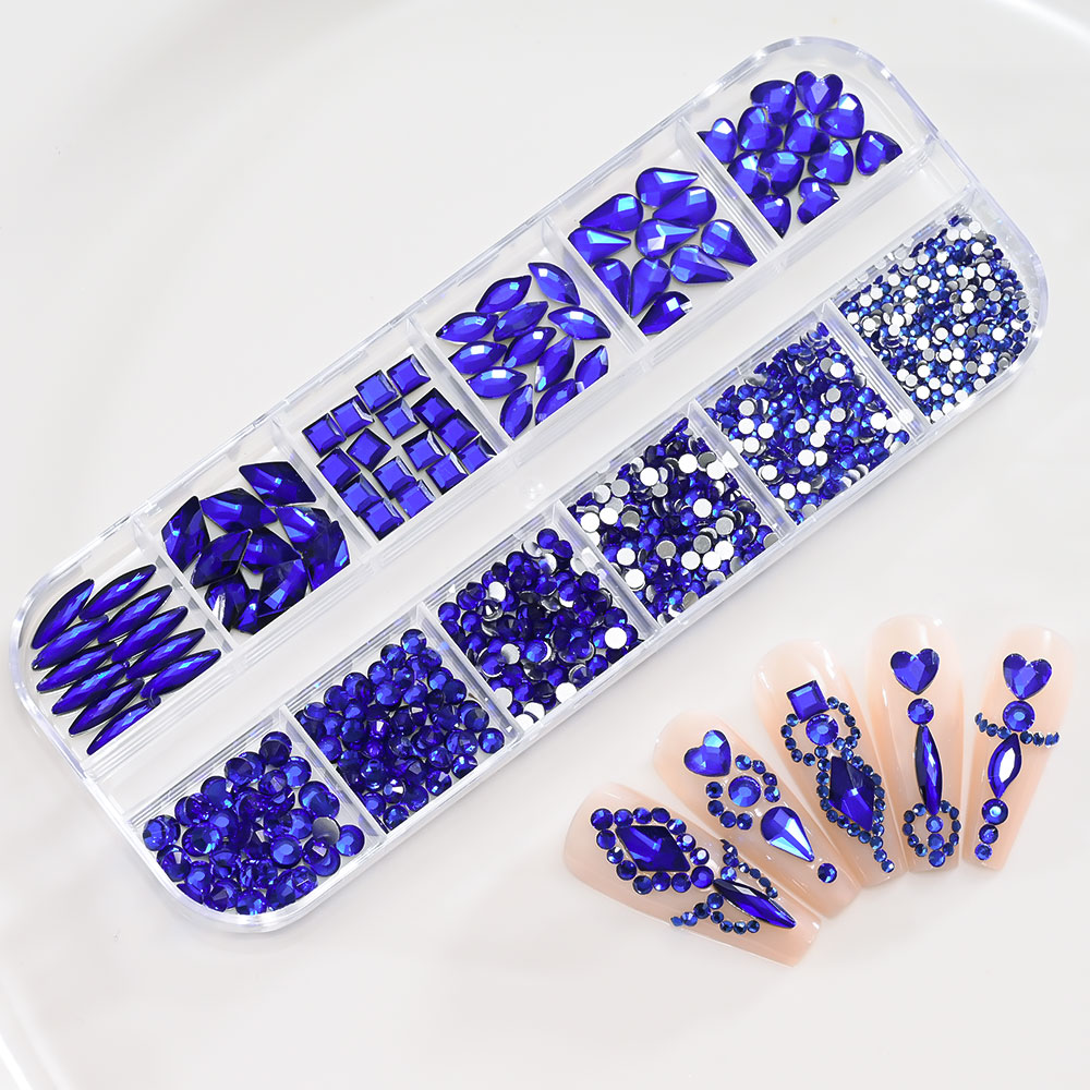 1Box Royal Blue Nail Art Rhine - Nail Art Queen review and price