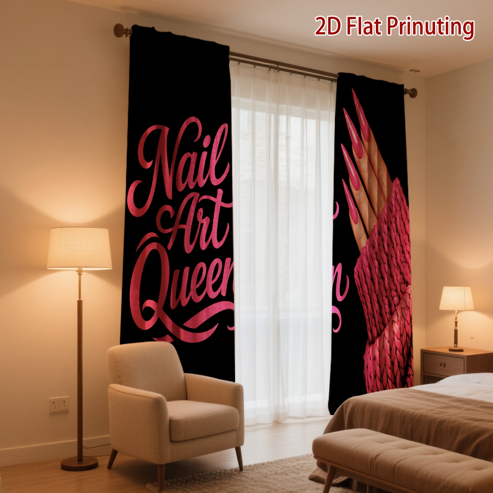 Nail Art Queen Curtains with P - Nail Art Queen review and price